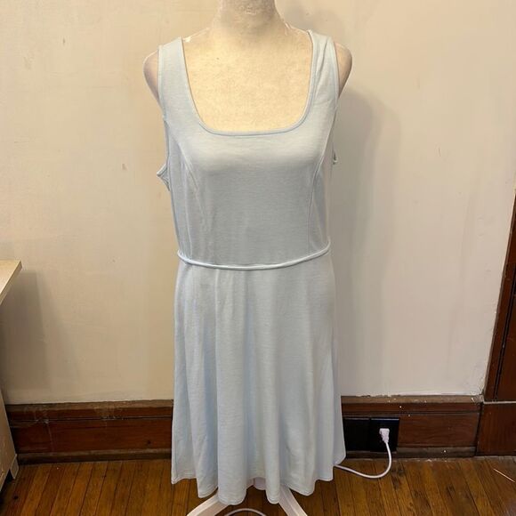 41 Hawthorn robin egg blue sleeveless tie back casual dress Size L New - Picture 1 of 10